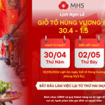 📢 THÔNG BÁO LỊCH NGHỈ LỄ GIỖ TỔ HÙNG VƯƠNG & 30/4 – 1/5