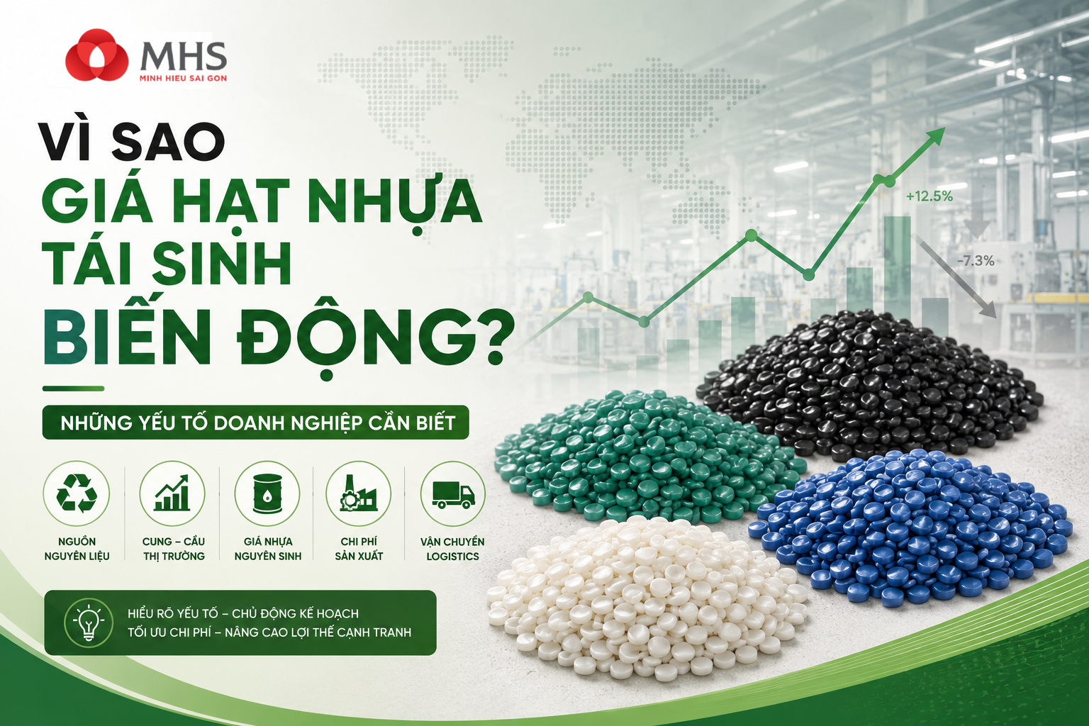 Vì Sao Giá Hạt Nhựa Tái Sinh Biến Động? Những Yếu Tố Doanh Nghiệp Cần Biết