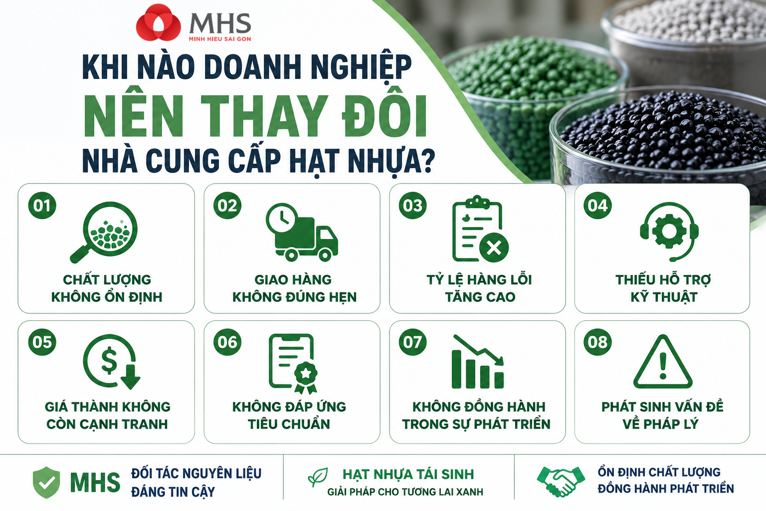 Khi nào doanh nghiệp nên thay đổi nhà cung cấp hạt nhựa?