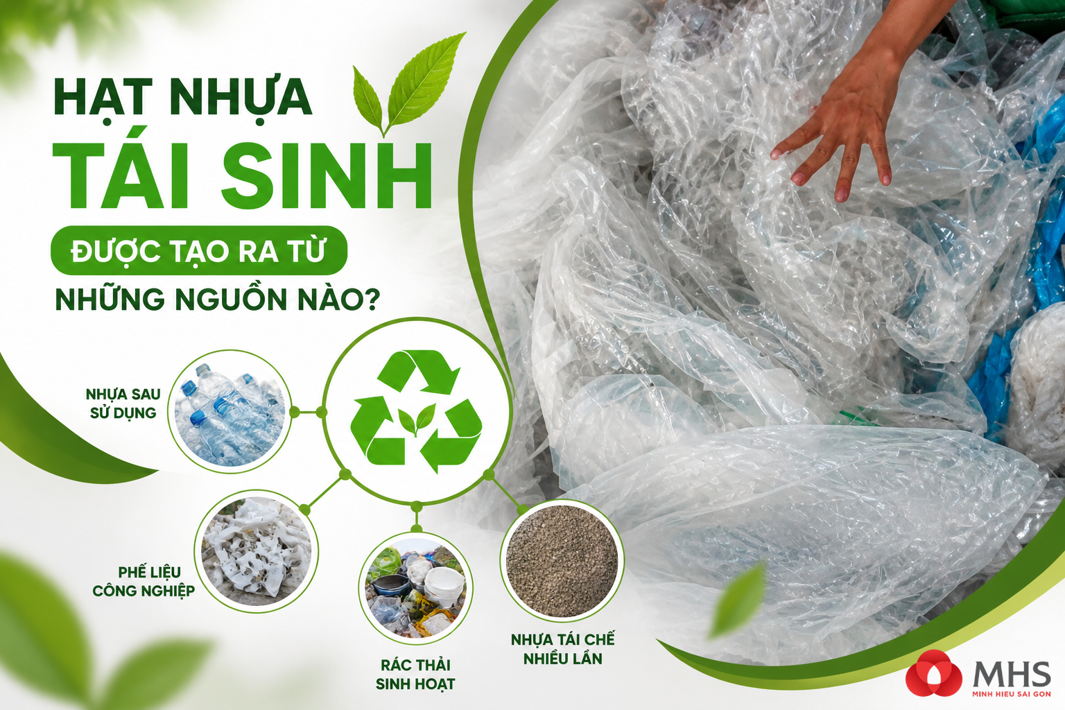 Hạt nhựa tái sinh được tạo ra từ những nguồn nào?